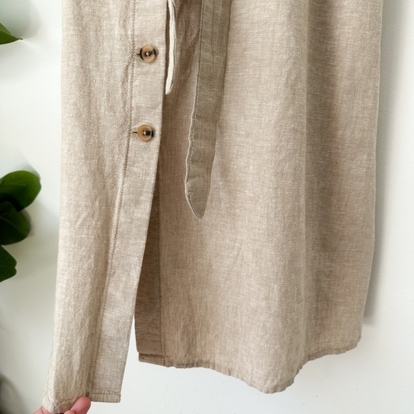 JOE FRESH Linen Blend Midi Button Front Dress - Picture 10 of 12